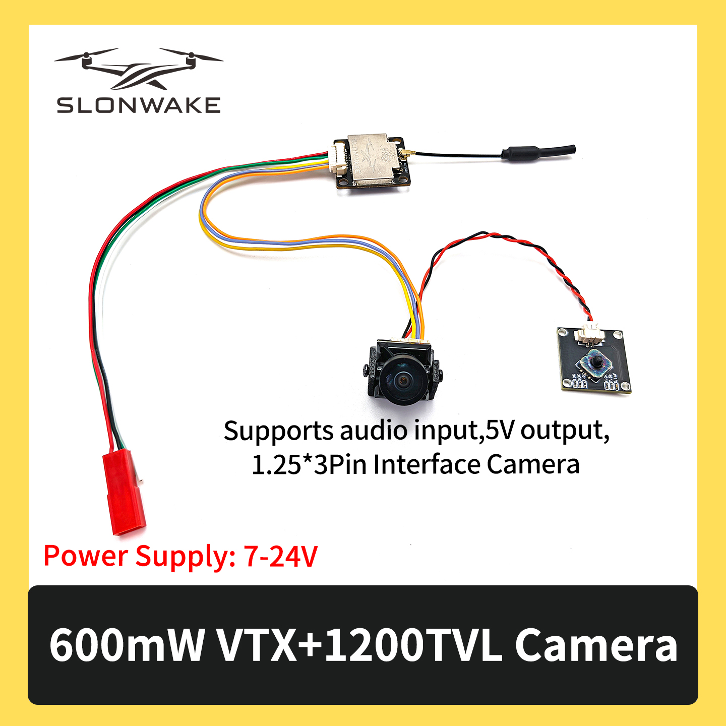 SLONWAKE 5.8G 600mW 7-24V FPV  - Fpv Drone Camera recension och pris