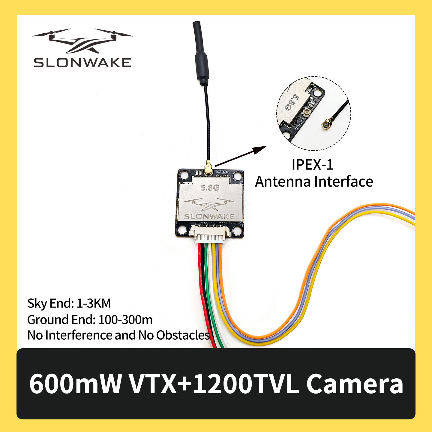 SLONWAKE 5.8G 600mW 7-24V FPV  - Fpv Drone Camera recension och pris