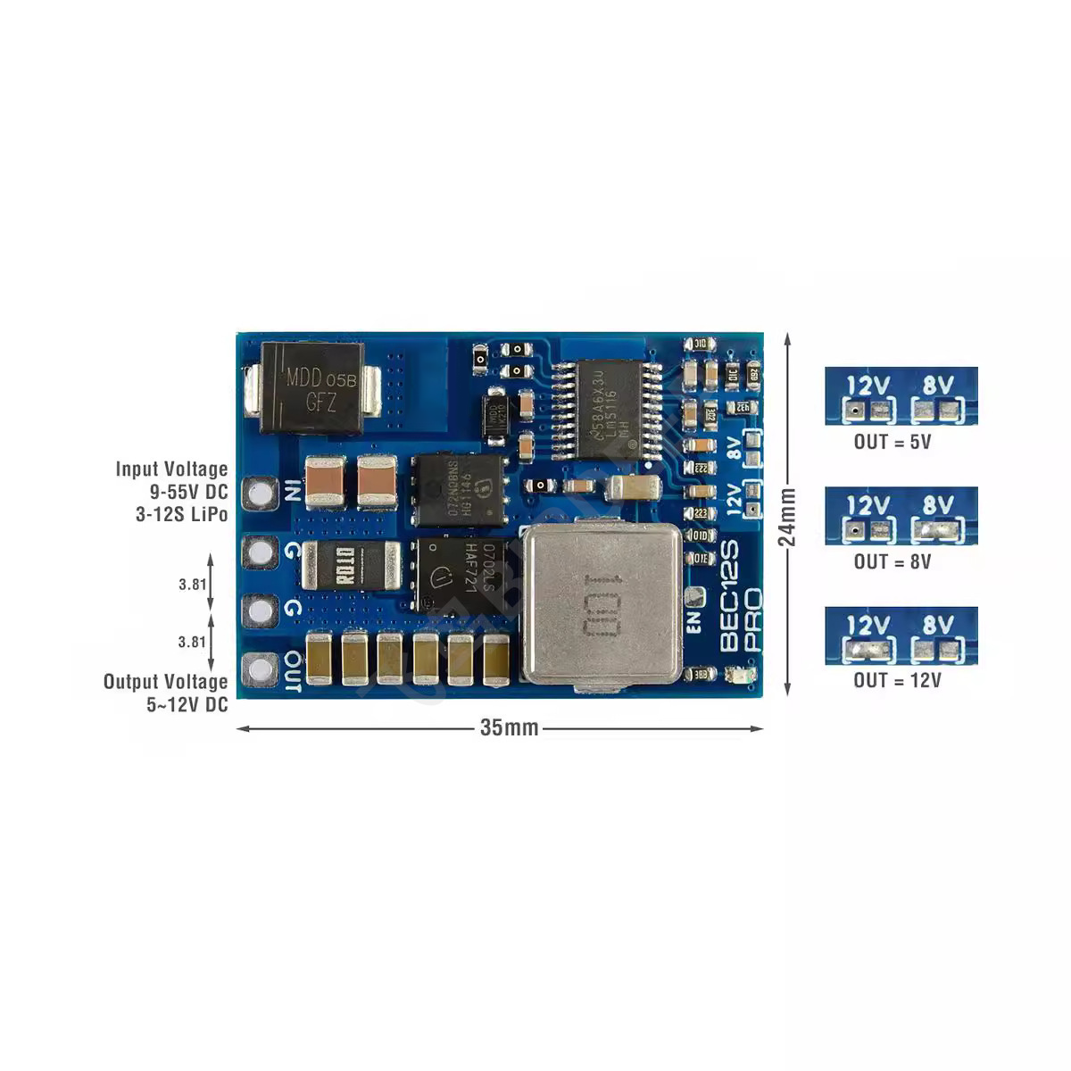 BEC12S PRO 9-55V To 5V 8V 12V  - Fpv Drone Esc recension och pris